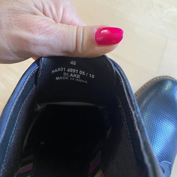 BASE London Men's Blue "Blake" Dress Shoe BNWOT Missized Sz 45/46 Textured - Picture 8 of 10